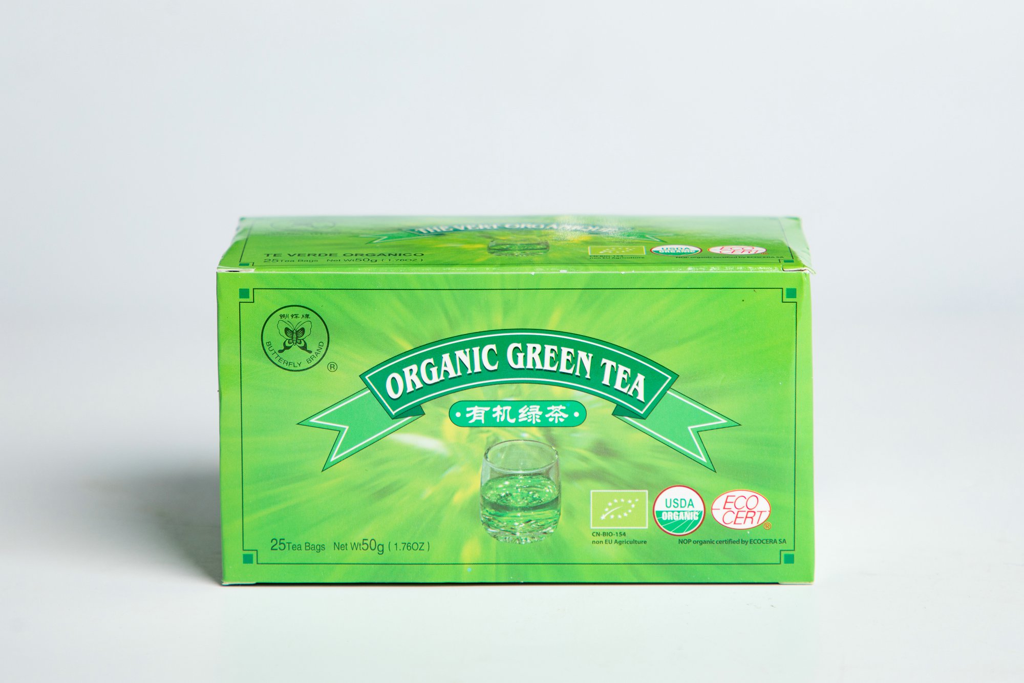 Organic Green Tea Bag #GT707 2GX25BAGS