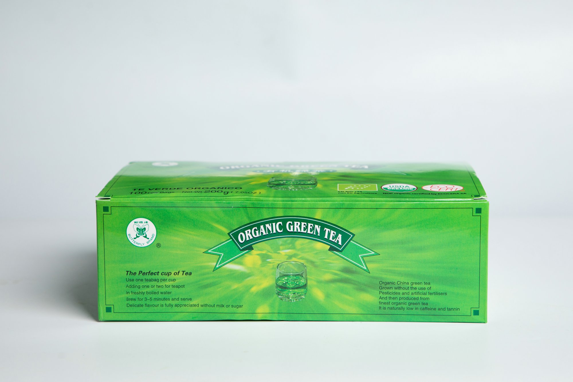Organic Green Tea Bag #GT708 2GX100BAGS
