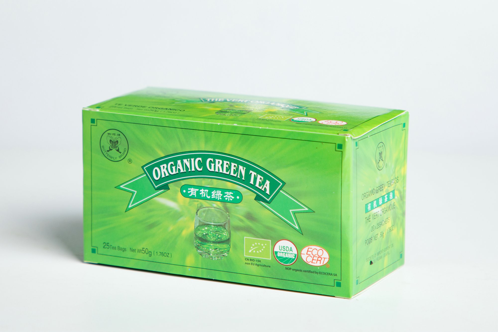 Organic Green Tea Bag #GT707 2GX25BAGS
