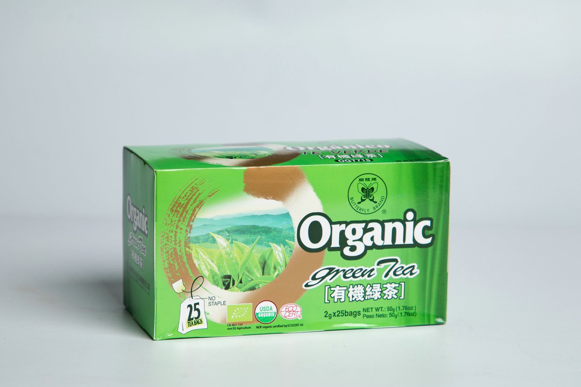 Organic Green Double Chamber Tea Bags #OGT715 2GX25BAGS