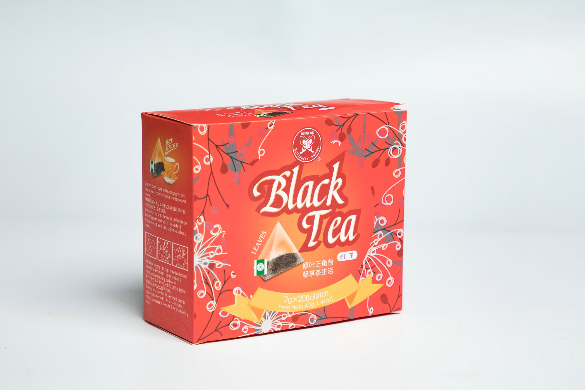 Black Pyramid Tea Bags #BT056 2GX20BAGS